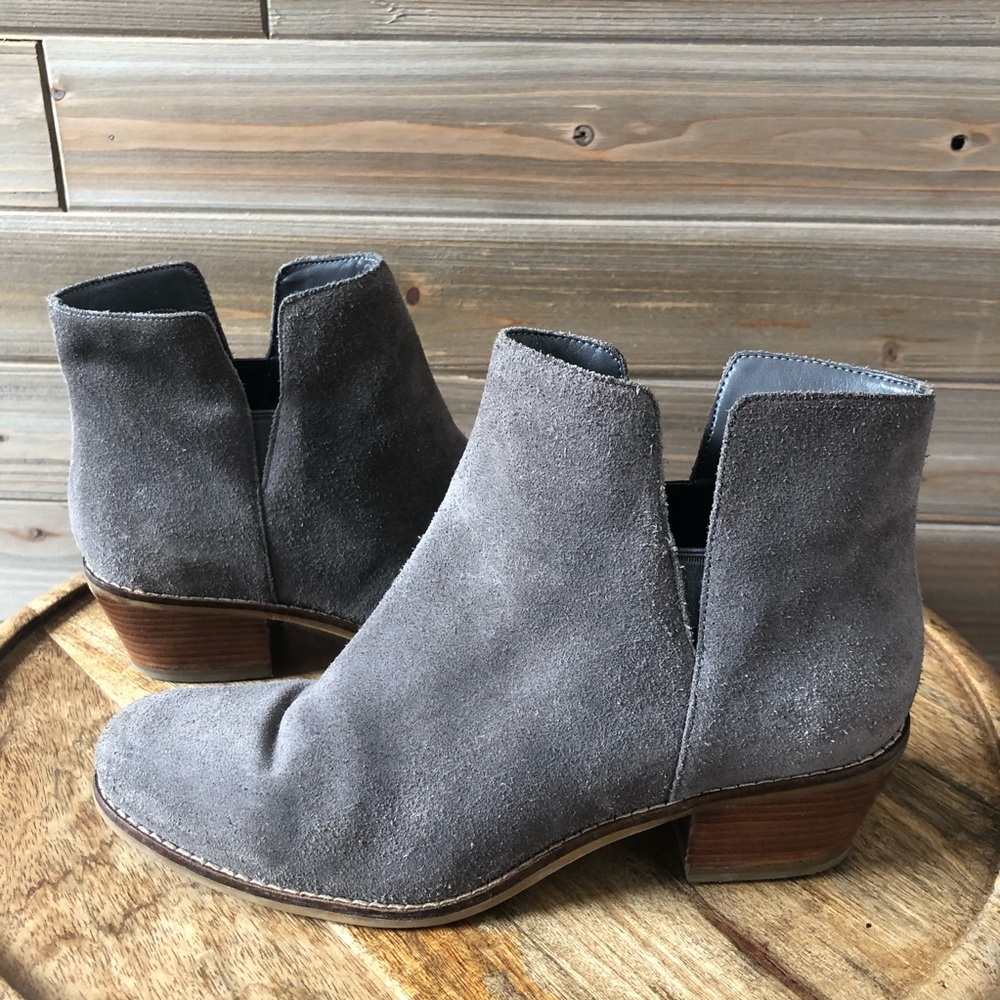 Cole Haan Gray suede cut-in bootie size 8